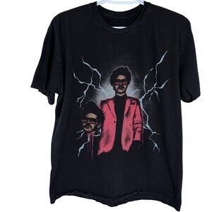 The Weeknd‎ After Hours Graphic T Shirt Large Men's Tour Tee Lightning Black XO
